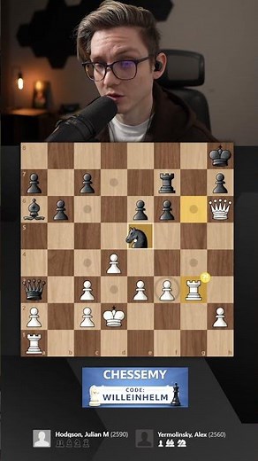 Knight sacrifice in the middle of the board