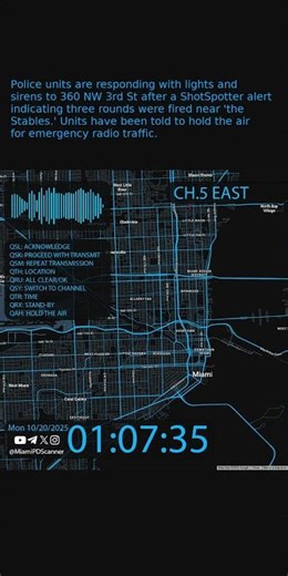 SHOTSPOTTER ALERT – 360 NW 3rd St (The Stables) | Miami PD #Shorts