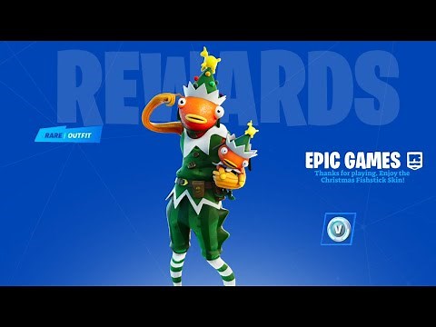How to get the CHRISTMAS FISHSTICK Skin in Fortnite! (New Fa La La La Fishstick Skin)