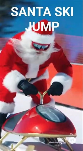Santa Breaks the World Record Ski Jump 🎅🎿😳