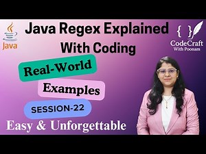 Java Regular Expressions (Regex) Explained | Pattern & Matcher Classes | CodeCraft with Poonam