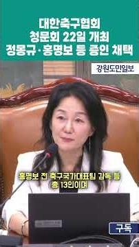 KFA Hearing Set for the 22nd... Chung Mong-gyu, Hong Myung-bo, and Others Subpoenaed as Witnesses...