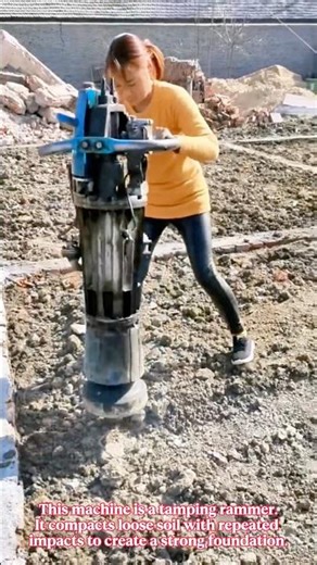 A Jumping Soil Compactor That Turns Loose Dirt Into Strong Construction Ground #work