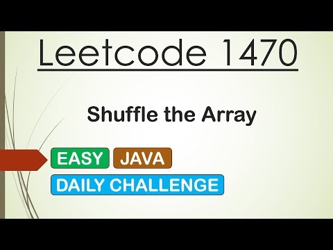 Leetcode 1470 Shuffle the Array (Java)