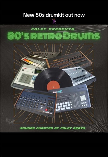 80s Retro Drum Kit OUT NOW‼️ here are some previews 🕺 link in bio 📲 Looking for that authentic 80s sound? This is the kit. Too Player Drums is a premium drum kit designed for producers chasing that warm, analog flavor. Perfect for crafting 80s funk beats, soul grooves, disco rhythms, G-Funk, West Coast rap, vaporwave, and vintage-style hip-hop. Inside you’ll find hard-hitting, high-quality drum samples inspired by iconic machines like the Roland TR-808, TR-505, LinnDrum, Oberheim DMX, and Ales