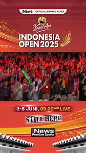 STILL HERE! THIS IS OUR HOME THE GREAT TOURNAMENT INDONESIA BWF SUPER 1000 INDONESIA OPEN 2025 3-8 JUNI O9.00 WIB LIVE Exclusive Only On Inews Premium Sports #inews #MNCGROUP #inewsmediagroup #sports #inewssports #inewspremiumsports #badmintonindonesia #KAIO2025 #KapalApiIndonesiaOpen2025 #indonesiaopen #indonesiaopen2025 | iNews