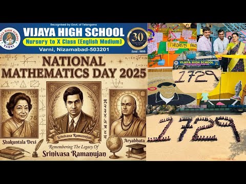 Math Day 2025 Celebrations at Vijaya High School Varni | Ramanujan Magical Numbers |Student Projects