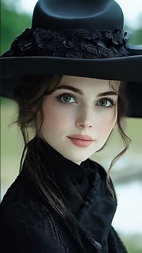 Mysterious Glamour: Enigmatic Black Hat Ensemble #fashion #elegance #mystique