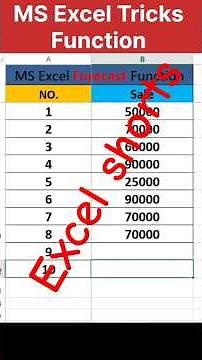forecast function of Excel #exceltips #excelformulas #exceltricks #excelforbeginners #excelfunctions