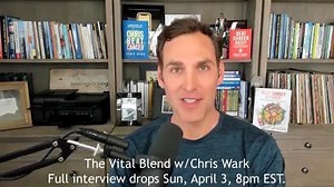 1.1K views · 96 reactions | This afternoon I had a very POWERFUL conversation with Chris Wark of Chris Beat Cancer. Over the course of an hour we discussed his incredible story of survivng Stage IIIc colon cancer, the SAD state of our health "care" system along with the diet and LIFESTYLE changes he has made to remain cancer free for nearly 20 years now. I really hope people will listen! Stay tuned, full interview drops this Sunday, April 3 @ 8pm EST. | The Vital Blend | Facebook