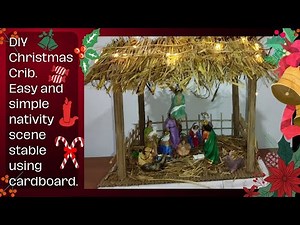 How to make Christmas Crib with Cardboard. Nativity scene ideas for home. #nativityscene #cribmaking