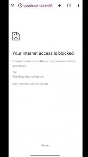 Chrome error /network problem on chre /internet access is blocked