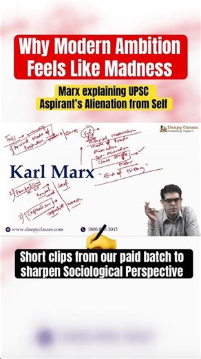 UPSC Aspirant’s Alienation From Self - Clips from Sociology Paid Batch | UPSC 2026 Sociology