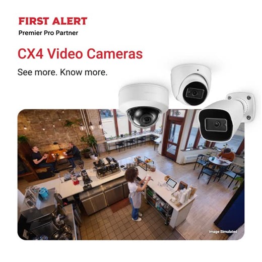 ABC Burglar Alarm System Inc. on Instagram: "The First Alert® CX4 Video Cameras combine smart technology with powerful performance to keep your business secure. ✅ Capture sharp, high-definition footage and get real-time alerts with intelligent detection that differentiates between people, animals, vehicles, and packages, notifying you when it counts. With three camera types to choose from, there’s a CX4 camera that fits your security needs! Call us today to see how we can help. Pye-Barker Fire &