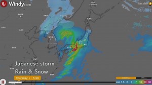 36K views · 483 reactions | A powerful winter storm system is to bring a significant amount of snow, heavy rain, gusty winds and harsh sea onto the Japanese archipelago in the coming hours. Locally, the precipitation could reach up to 70 cm of snow in the next 60 hours and the wind gusts up to 140 km/h, equivalent of a category 1 hurricane. Check the actual weather: https://www.windy.com/?rain,38.065,134.868,5 | Windy.com | Facebook