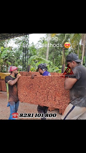 New variety laying methods 😍 PRIME STON❤️ The king of laterite Vijeeshprimestonelateritecladdingtile LateriteCladdingTiles #LateriteFlooringSlabs #LateritePavingStones #LateriteFurniture's #LateriteMonuments #LateriteSinglePillars ... 💚100% Natural Laterite Stone Products Manufacturer & laying contractor 💚 OUR SERVICES AVAILABLE ALLOVER INDIA Cladding available Sizes.... 12/6,12/7,15/9,18/9,21/9,24/9 inches 20 mm thickness... Paving available sizes.... 12×12, 18×18, 24×24 inches 50 mm thickne