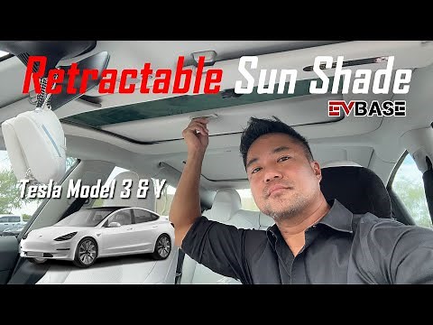 NEW Retractable Roof Sun Shade for Tesla Model 3 & Y | Installation & Review
