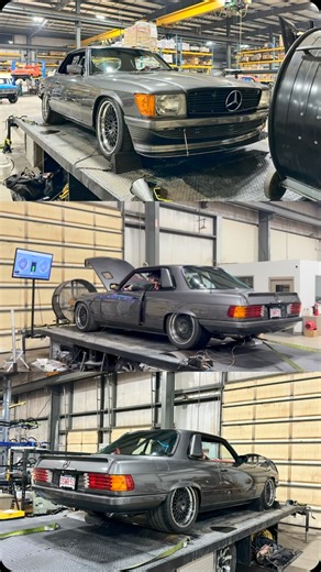 We had the LT4 powered 78’ Mercedes 450 SLC up on the dyno a while back. Volume up ⬆️ #restomod #protouring #classiccar #dyno | Schwartz Performance Inc.