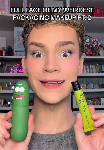Replying to @Jordan doing my makeup with the weirdest makeup items I own! #makeup #makeupchallenge #viralmakeup #beauty #makeuptutorial