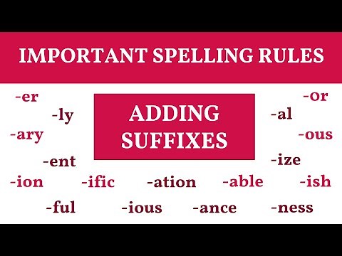 How to Spell - Adding suffixes - Important Rules