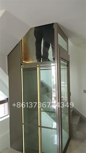 Glass home elevator installation completed