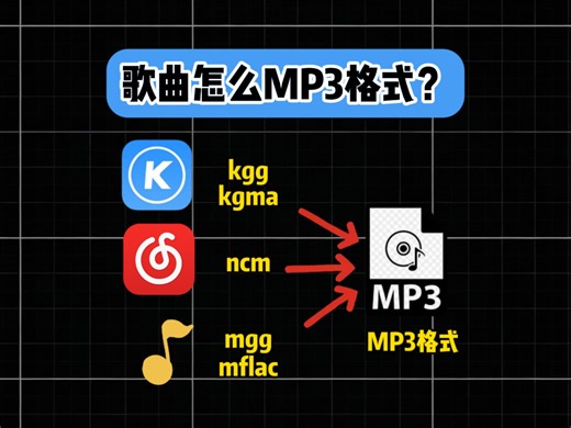 歌曲怎么转MP3格式？