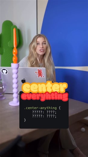 Code with Ania Kubow on Instagram: "Mastering CSS Centering: The Ultimate Guide to Effortless Alignment In this video, we discuss how to easily center elements both horizontally and vertically in their container using 2 lines of CSS, no matter the situation. This will ensure perfect centering every single time, making your web development workflow much smoother."