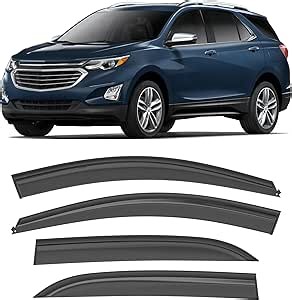 Shatterproof Taped-On Window Deflectors for Chevrolet (Chevy) Equinox 2018-2024, Rain Guards, Window Visors for Cars, Vent Deflector, 4pcs