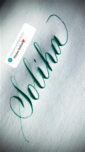 Copperplate calligraphy, tutorial: how I write your name #soliha