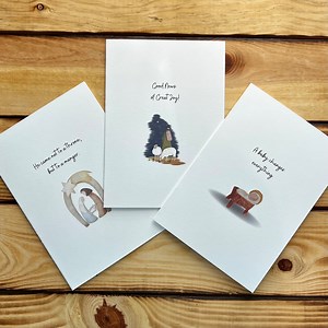 Christian Christmas Cards: Manger, Shepherd, Nativity. Set of 3, 6 or 12! FREE Personalization. - Etsy