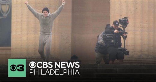 Actor re-creates iconic "Rocky" run in Philadelphia for new movie
