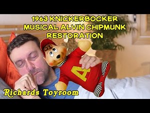 Vintage Knickerbocker Alvin Chipmunk Music Box Doll. Repair & Demo