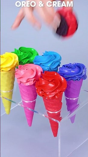 Oreo Chocolate Ice Cream Cone 🍫✨ #shorts #foodvideo #dessert #viral