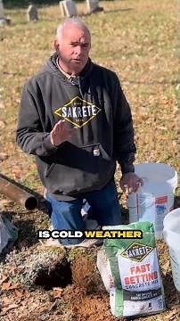 Setting fence posts in cold weather | #Sakrete Pro Tips