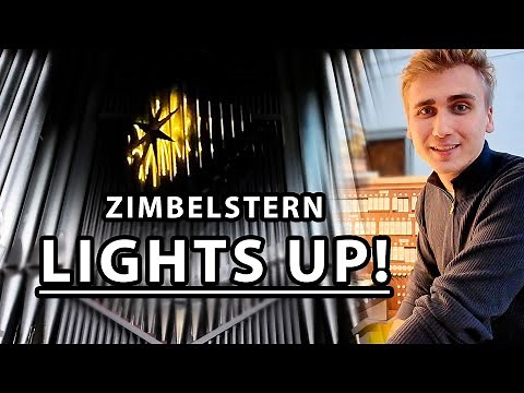 German pipe organ.. with glowing Zimbelstern!