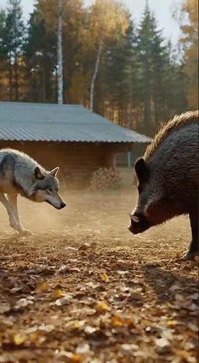 Wolf vs Wild Boar – Brutal Fight Caught on Camera!