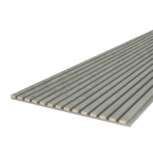 Acoustic+ Akustikpaneel Beton 2400 x 600 mm - Akustikfilz Grau | AP600x2400G-BT