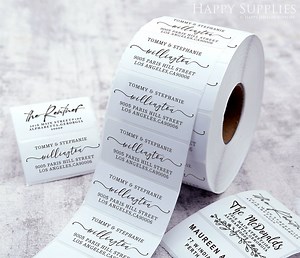 Address Labels ROLLS, Return Address Labels Roll, Custom Guest Address Shipping Labels, Personalized Address Label Stickers, Envelope Labels - Etsy UK