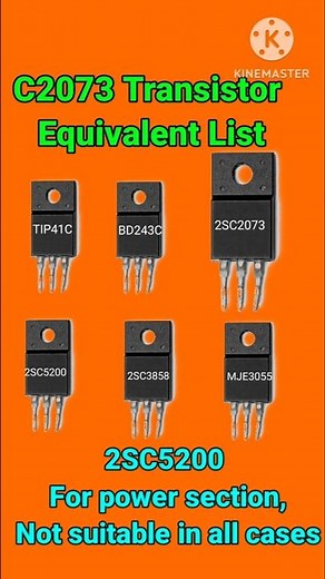 C2073 Transistor Equivalent List | 2SC2073 Replacement & Power Section Guide | #shorts