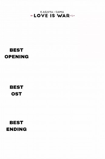 KAGUYA SAMA LOVE IS WAR'S BEST OPENING, OST, ENDING SONGS #kaguyasamaloveiswar #opening #ending #animetiktok #fyp