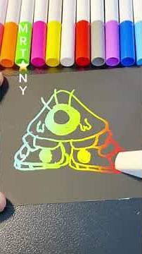 How to draw Baby Bill Cipher easy step by step with scratchbook paper #babybillcipher #scratchbook