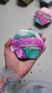 1K views | These beautiful coasters from @courtneymixedstudio are fun and colorful, and show off the highly reflective high-gloss finish you can achieve with UVPoxy coating epoxy. If you aren't following Courtney yet on IG, why not?!?  | EcoPoxy | Facebook