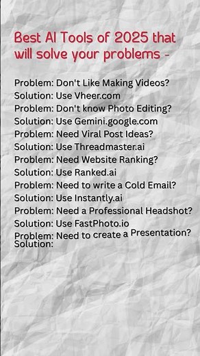 Top AI Expert Reveals 10 BEST AI Tools | Best AI Tools of 2025 That will Solve Your Problems