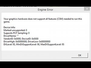 Для тех у кого при запуске CS GO Выдает - Your graphics hardware does not support all features