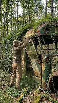 Abandoned Forest Bus → Luxury Off-Grid Tiny Home | Full Cinematic Restoration
