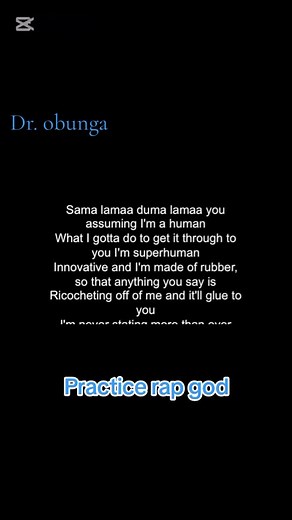 Mastering Rap God with Dr. Obunga