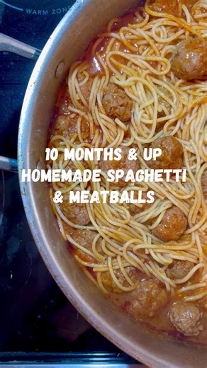 Homemade Spaghetti and Meatballs for Babies & Toddlers