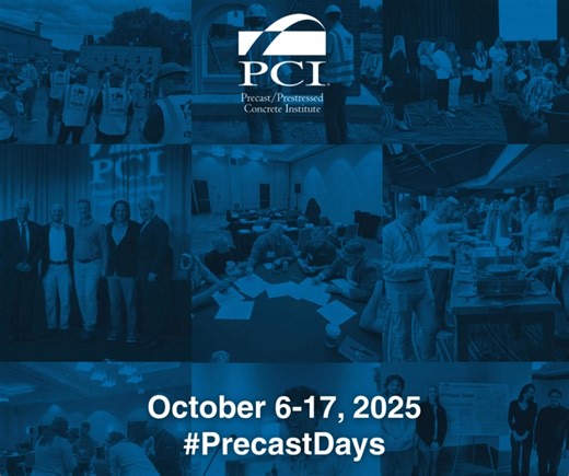 PCI Precast days is a time to recognize and highlight the numerous benefits of precast concrete. Precast concrete is more than just a building material; it creates collaboration and innovation, provides safety and quality for the world, brings communities together, and much more. Thank you to all those in the industry who continue to prove why precast concrete is such a resilient, sustainable, durable, and innovative building material. Let us know what precast concrete is to you and how you cele