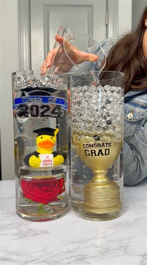 This easy Grad party decoration is a winner I made a super inexpensive Graduation Party centerpiece! I hope this inspires you to make your own! | Cirqnamics