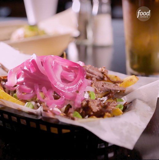 Shut-the-front-door-GOOD Beef Short Rib Poutine 😍🤤 #DDD with Guy Fieri > Fridays at 9|8c | Food Network